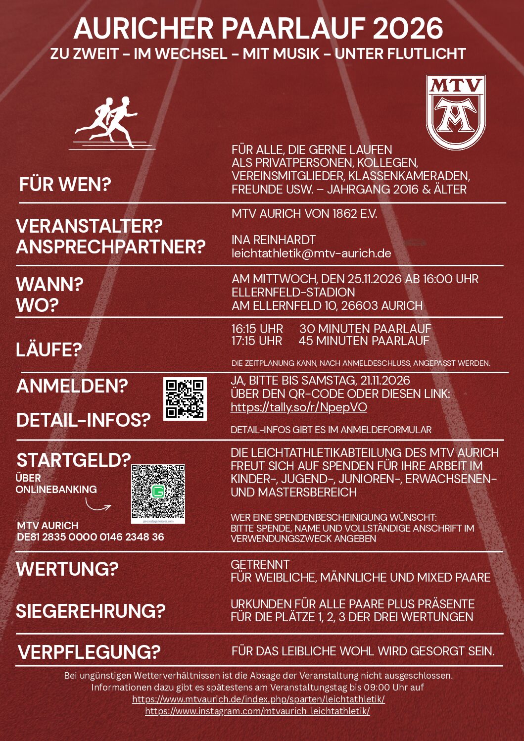Neu! Auricher Paarlauf 2026